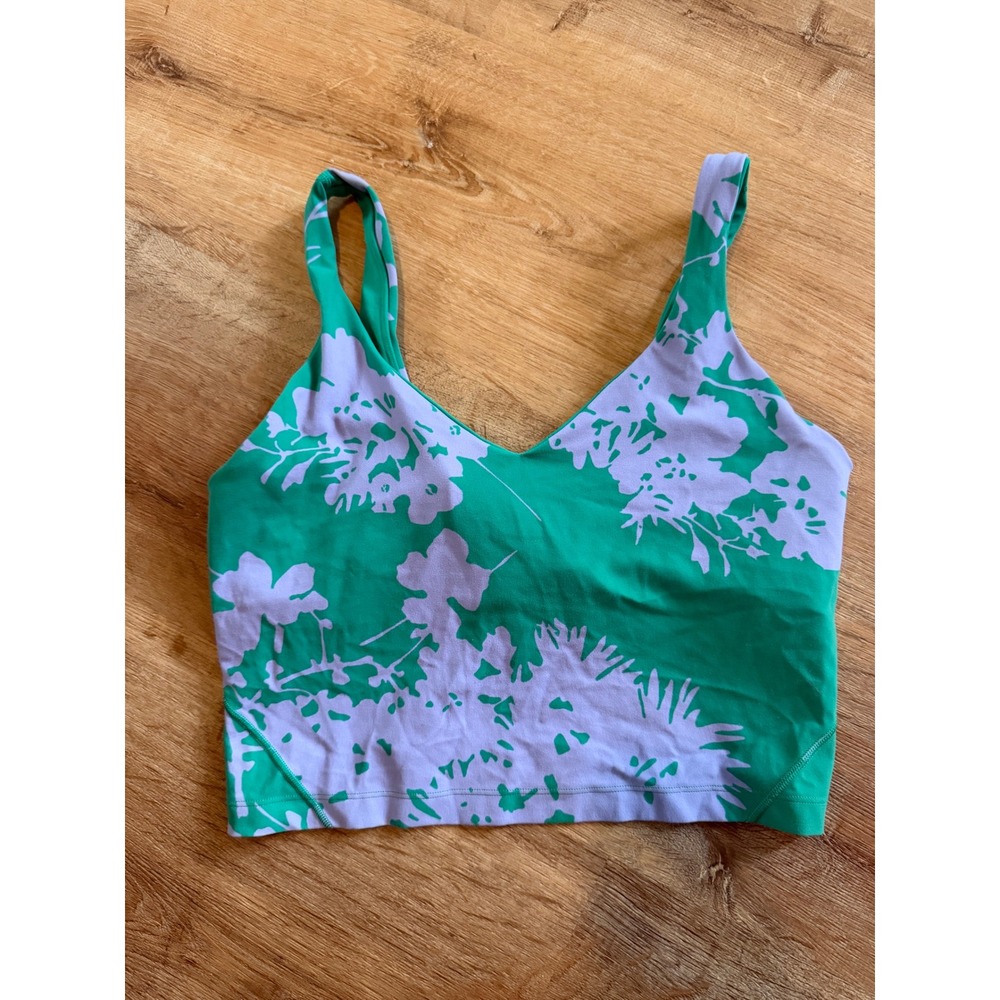 Lululemon Align Bra Blossom Silhouette Max Lilac Smoke Kelly Green - Picture 3 of 4